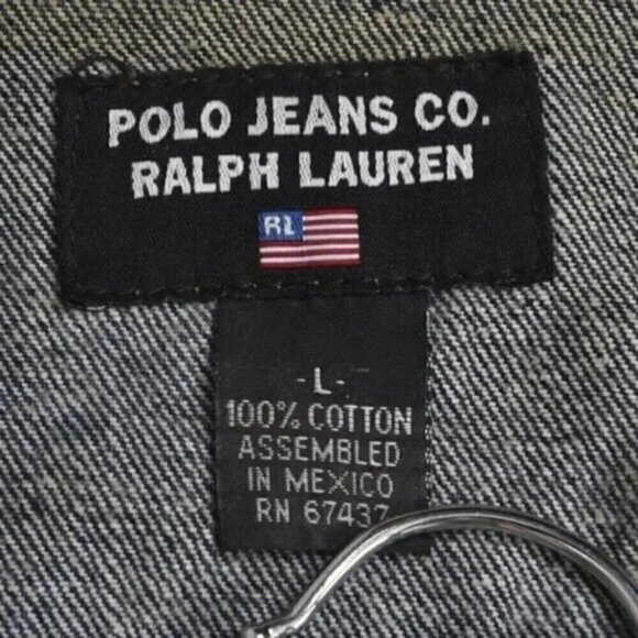 Polo Jeans Ralph Lauren Ed Hardy Denim Vest Rework Blue Jean Size Large - Picture 9 of 11